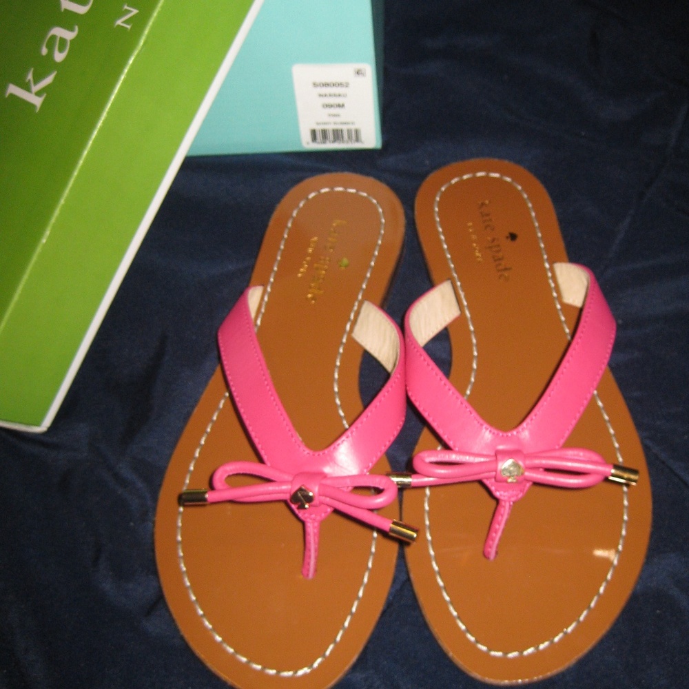 BNIB Kate Spade Deep Pink Sandals Size 6